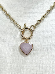 Meghan Browne East Light Pink Heart Necklace