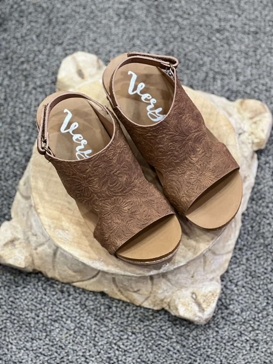 Wally Tooled Cork Wedge Sandal