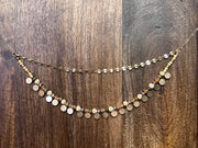 Double Layered Stone & Disc Necklace