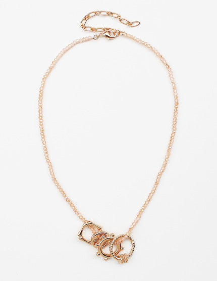 Meghan Browne Birdie Pink Quartz Necklace