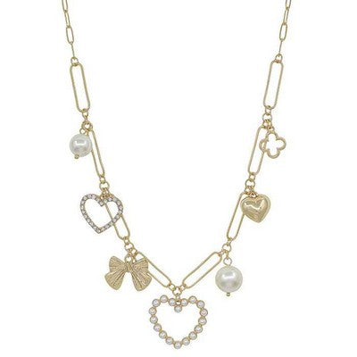 Meghan Browne Brie Gold Charm Necklace