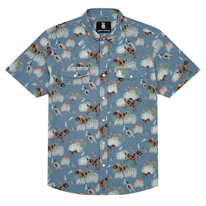Bird Dog Pearl Snap Short Sleeve Shirt by Raised By Coyotes