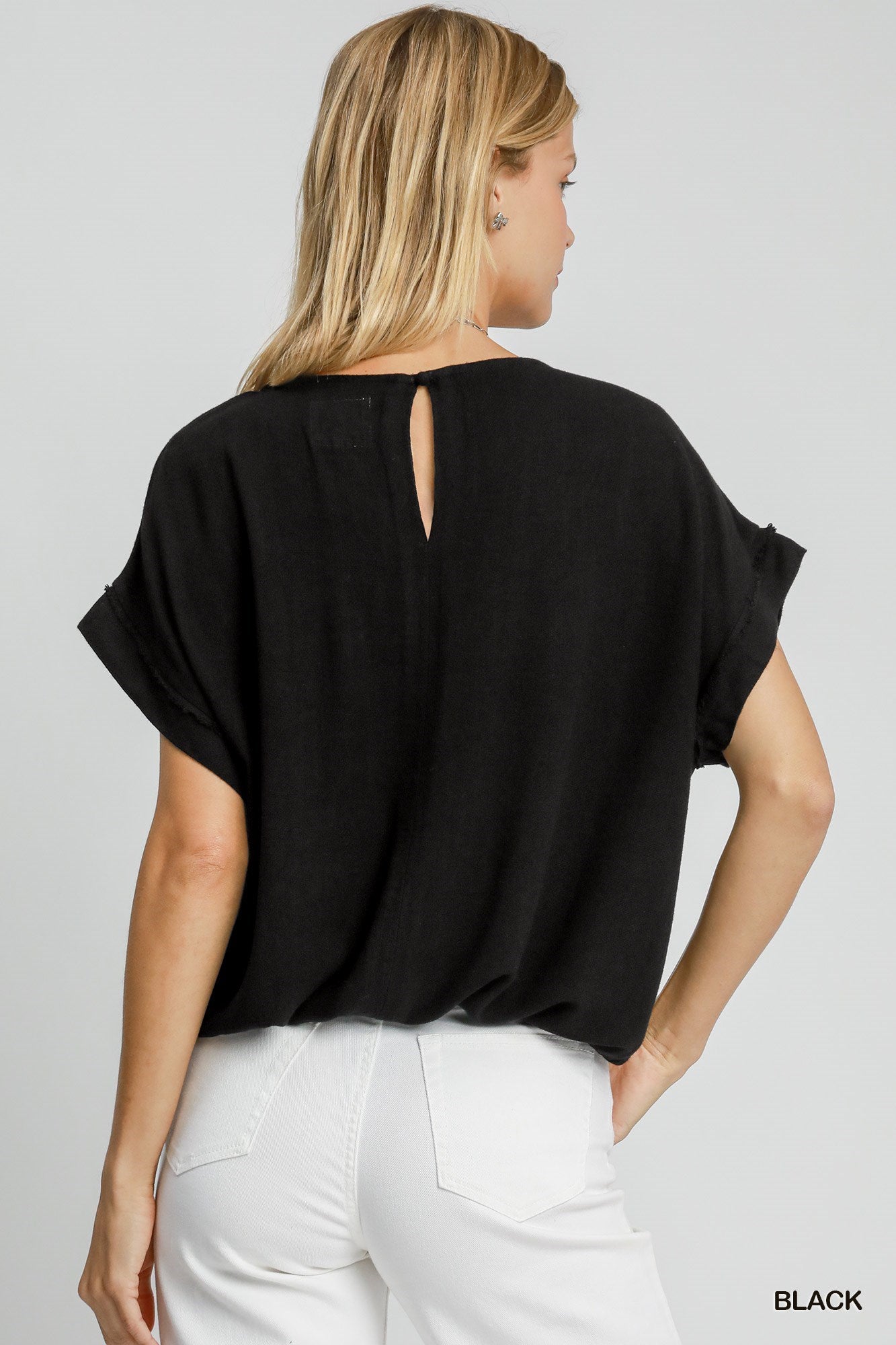 Karltyn Linen Drawstring Hem Top