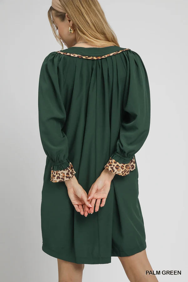 Juniper Long Bubble Sleeve Tunic Mini Dress