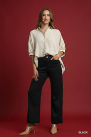 Tawny Stretch Straight-Wide Fit Trouser Pants
