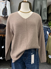 Berkley Mini Waffle V-Neck Sweater