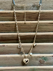 Romance Gold Charm Necklace