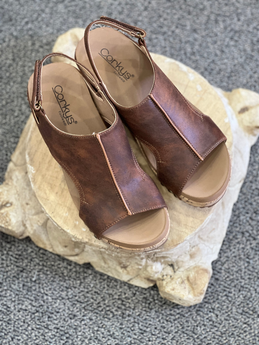 Corkys Carley Wedge Sandal Shoes