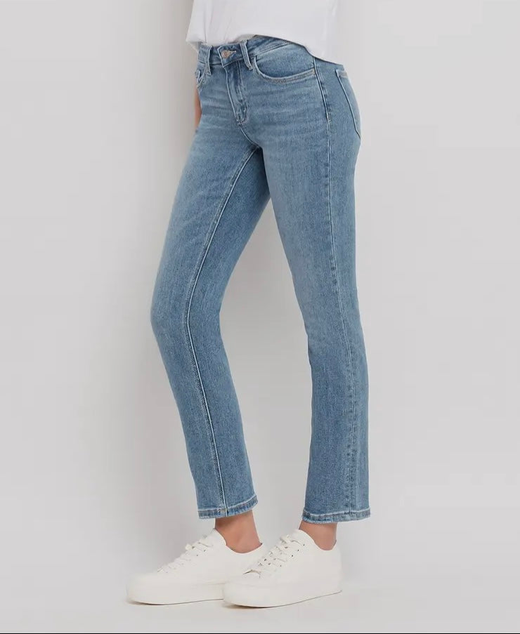 Wanted Mid Rise Slim Straight Ankle Crop Jeans