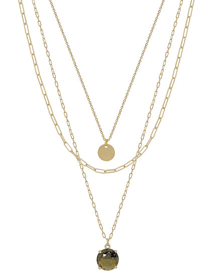 Meghan Browne Carley Smokey Gold Necklace