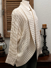 Christie Chunky Cable Knit Open Cardigan