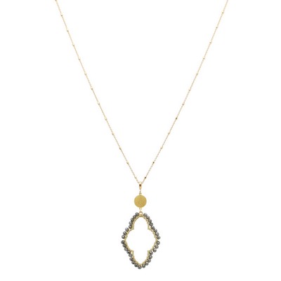 Meghan Browne Clyde Gold Hematite Necklace