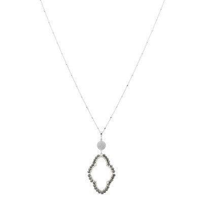 Meghan Browne Clyde Silver Hematite Necklace