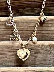 Romance Gold Charm Necklace