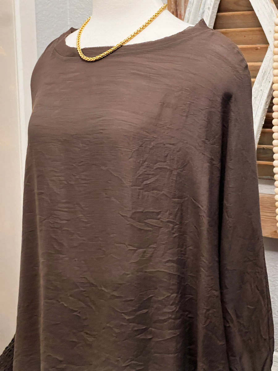 Rhome Oversized Smocked Sleeve Tunic Top