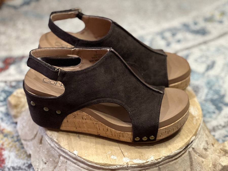 Corkys Carley Wedge Sandal Shoes