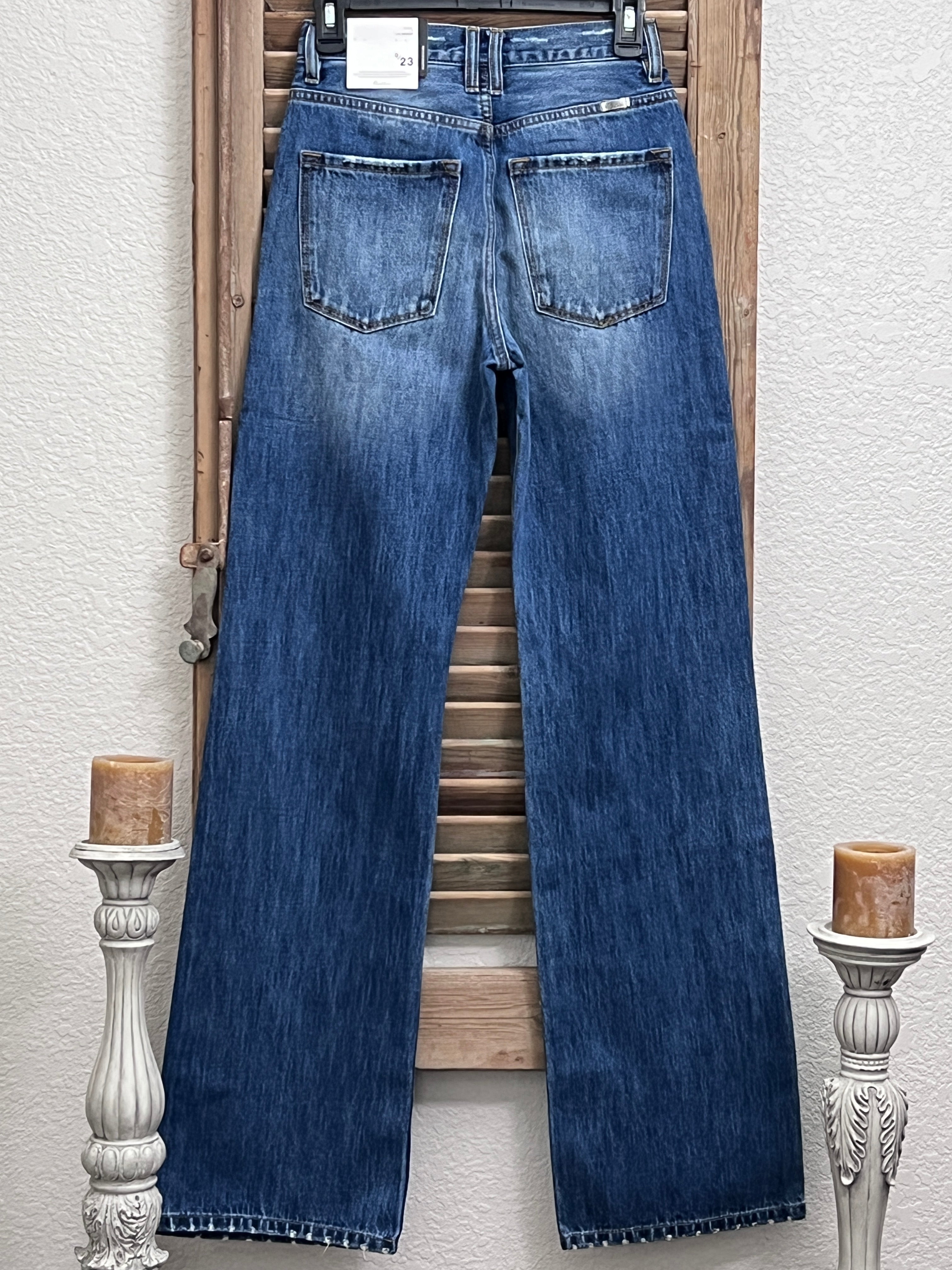 Bang Bang Ultra High Rise Exposed Button 90's Flare Denim