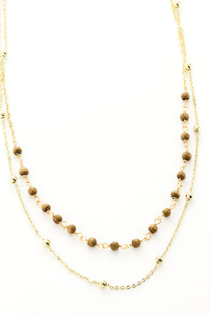 Meghan Browne Dale Jasper Gold Necklace