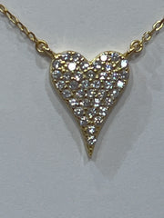 Meghan Browne Brody Gold Heart 18K/Sterling Silver Necklace