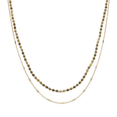 Meghan Browne Delta Jasper Gold Necklace