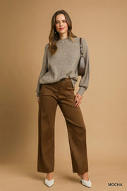 Tawny Stretch Straight-Wide Fit Trouser Pants