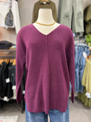 Berkley Mini Waffle V-Neck Sweater