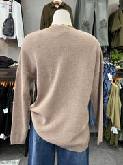 Berkley Mini Waffle V-Neck Sweater