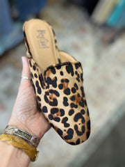 Corkys Hey Girl Spotlight Leopard VELVET Slide Mule Shoes