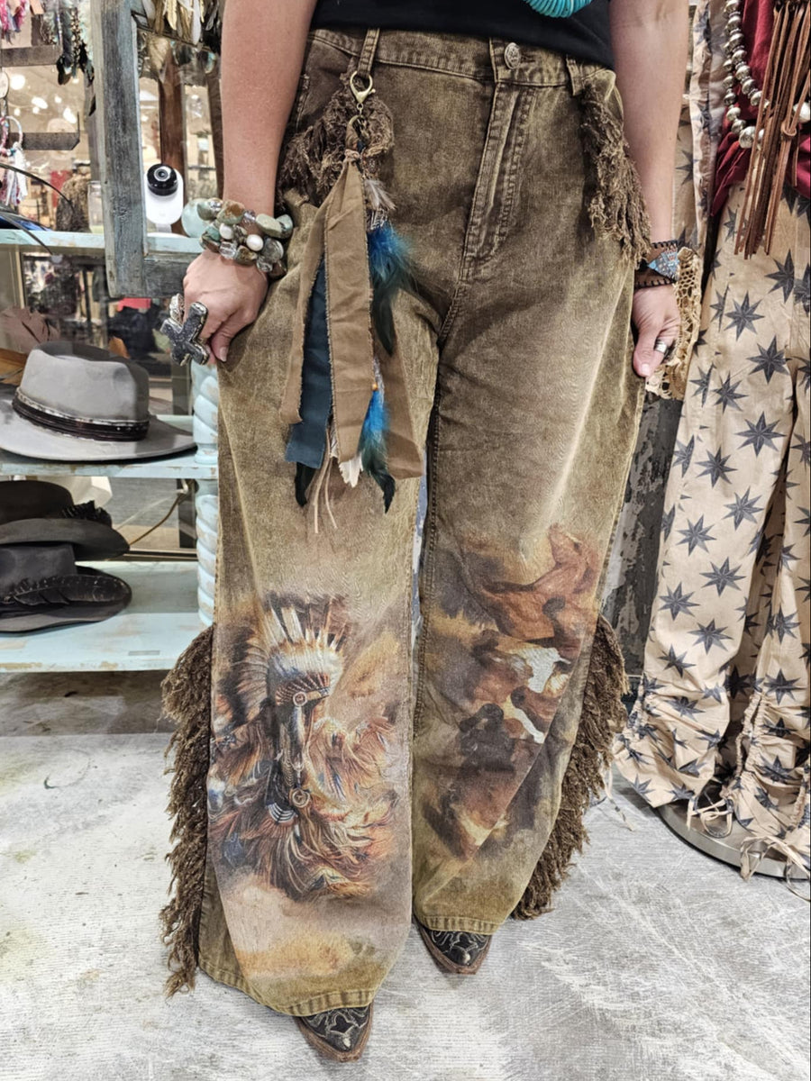 Warrior Graphics Corduroy Wide Leg Pant by A Rare Bird