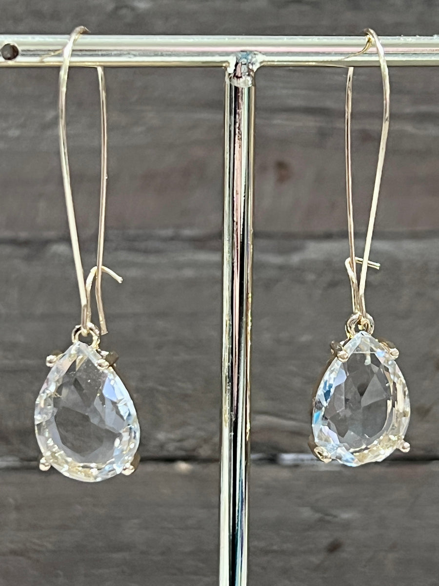 Chunky Crystal Gemstone Drop Earrings