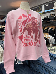 Cupid, Aim For A Cowboy Valentines Sweatshirt