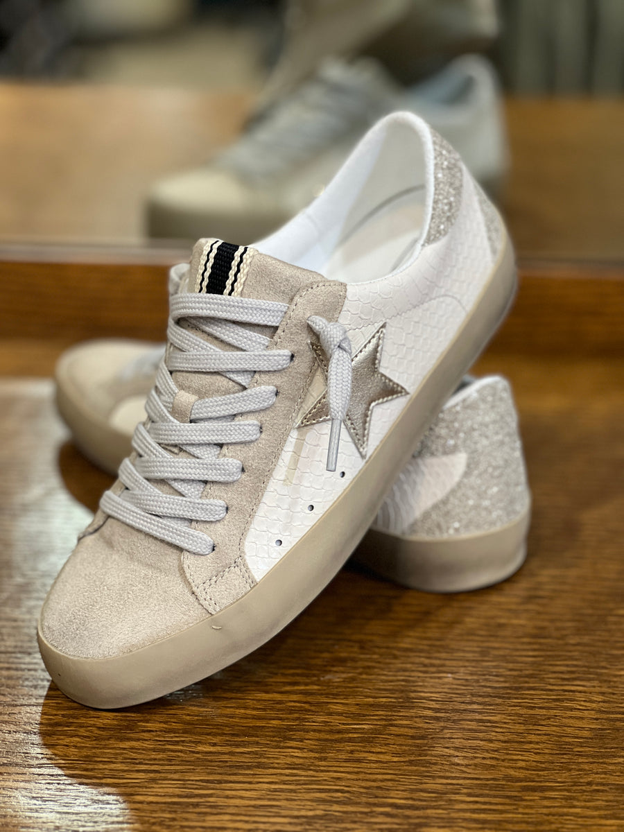 Paula - Bone Snake - Casual Sneaker by Shu Shop