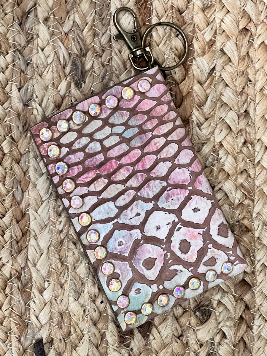 Keep It Gypsy RowdyRanch Becca Key Ring Card Case Wallet with Rivets