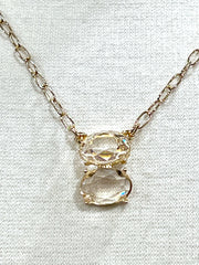 Meghan Browne Dulla Clear Gold Necklace