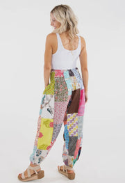 Jeannie Patchwork Harem Jogger Pants