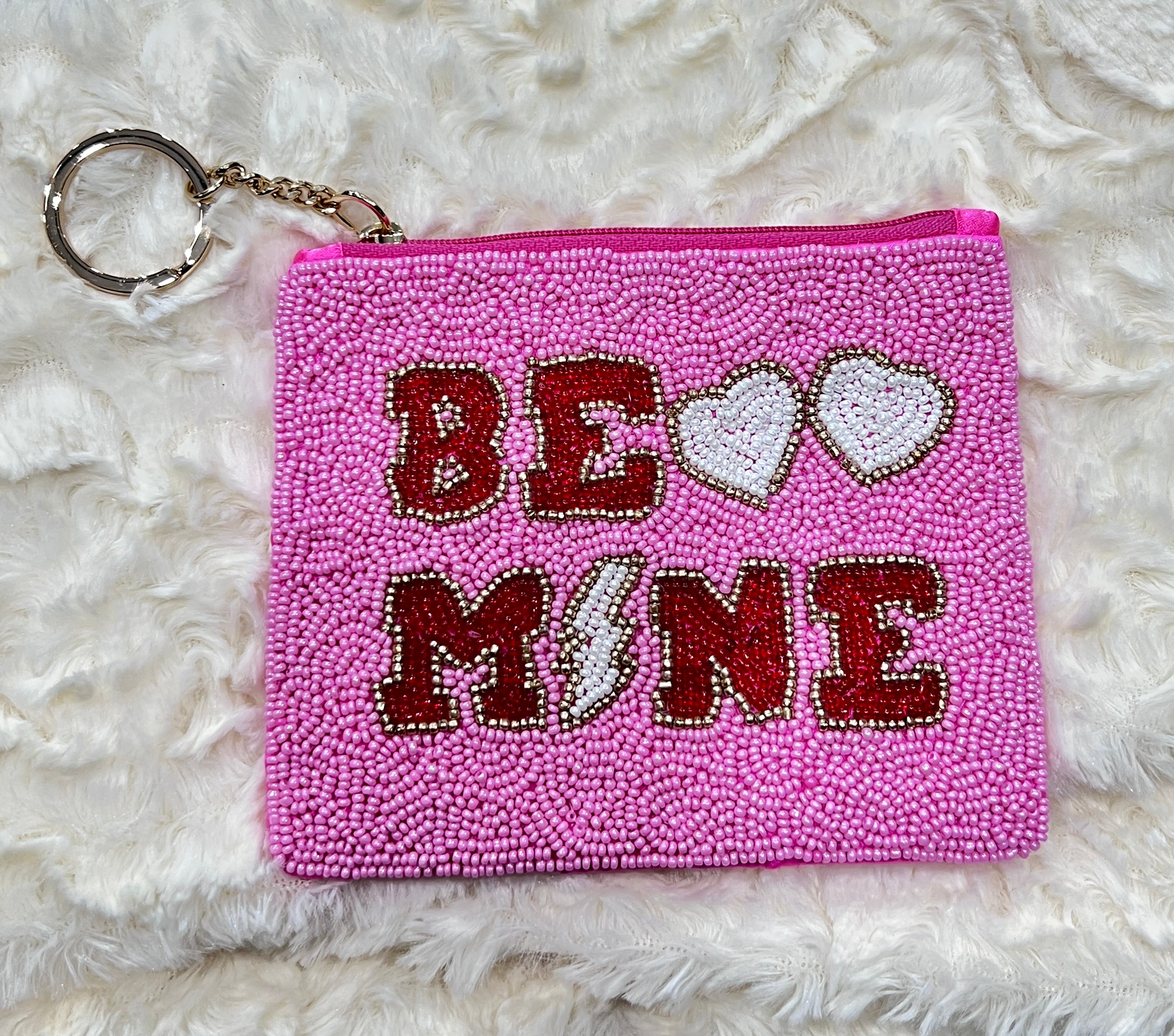 Valentine Beaded Coin Purse Pouch