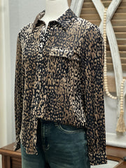 Valeigh Velvet Animal Print Burnout Long Sleeve Top