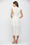 Chantelle Floral Lace Smocked Waist Midi Dress by Fate