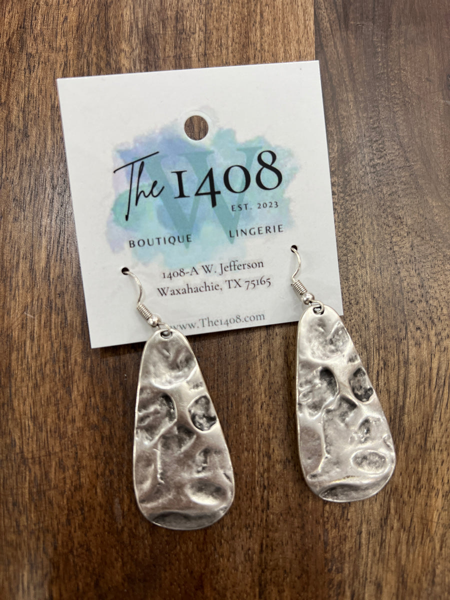 Hammered Silver Earrings by LaLou Collections