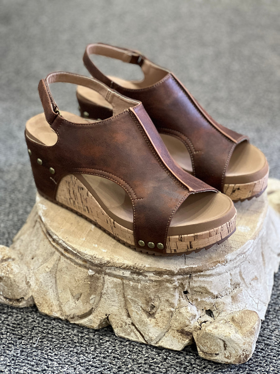 Corkys Carley Wedge Sandal Shoes