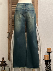 Villainous Relaxed Fit Wide Leg Crop Denim Jeans