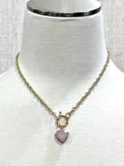 Meghan Browne East Light Pink Heart Necklace