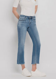 Octane Mid Rise Straight Leg Crop Jeans