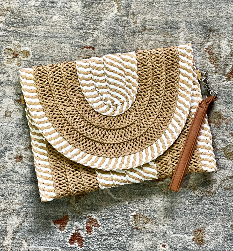 Raffia Straw Clutch Bag