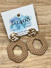 Wicker Woven Drop Earrings