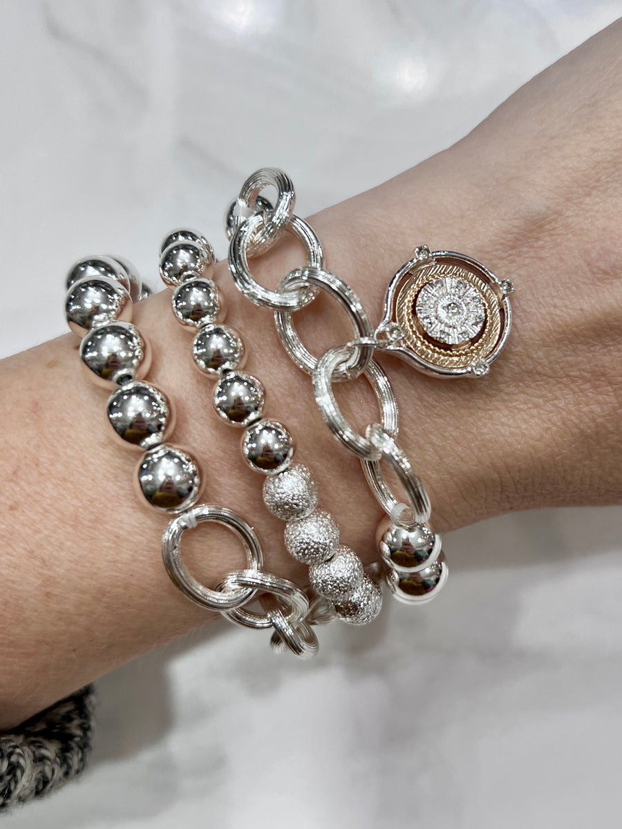 Coin Medallion Pendant Bracelet Set