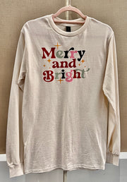 Merry and Bright Long Sleeve Graphic Tee