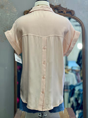 Ginger Button Back Collared Top