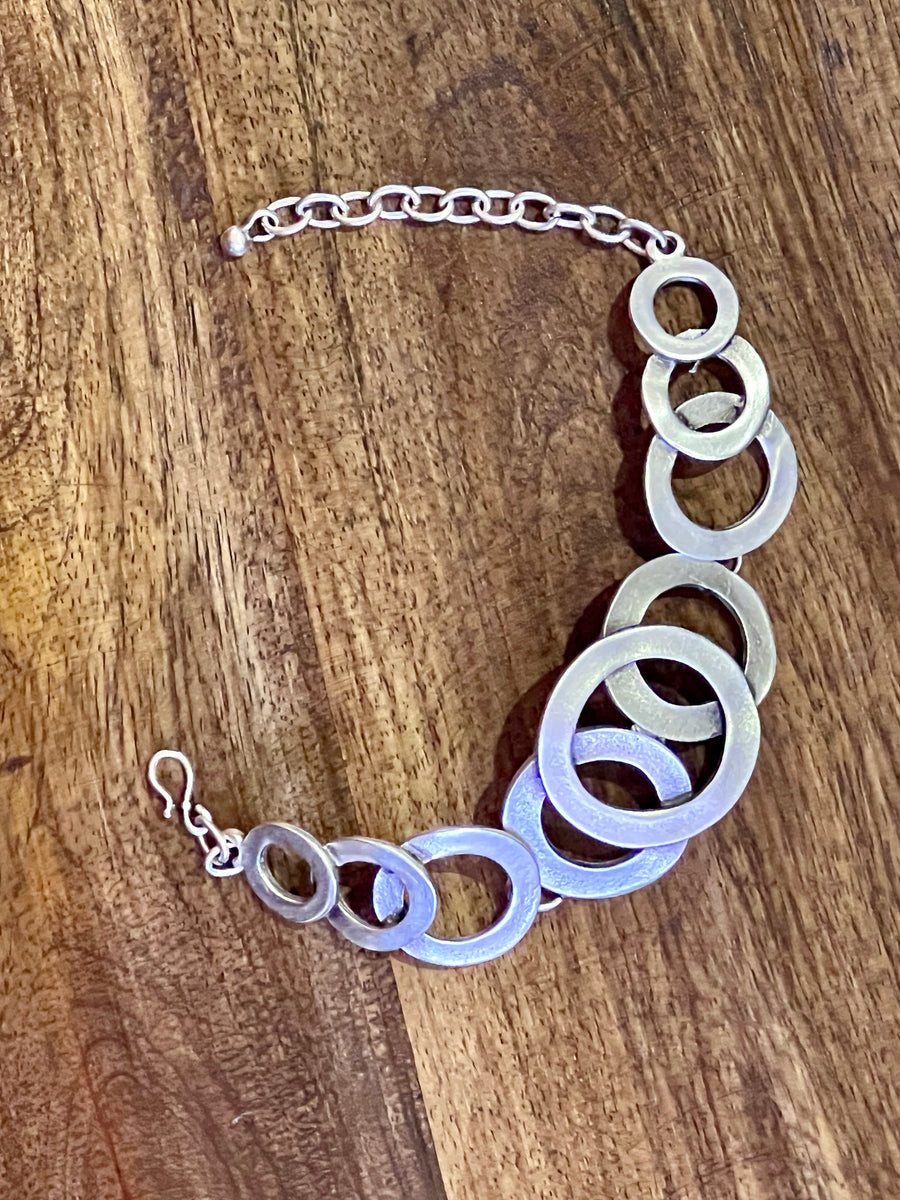 Hammered Silver Bracelets