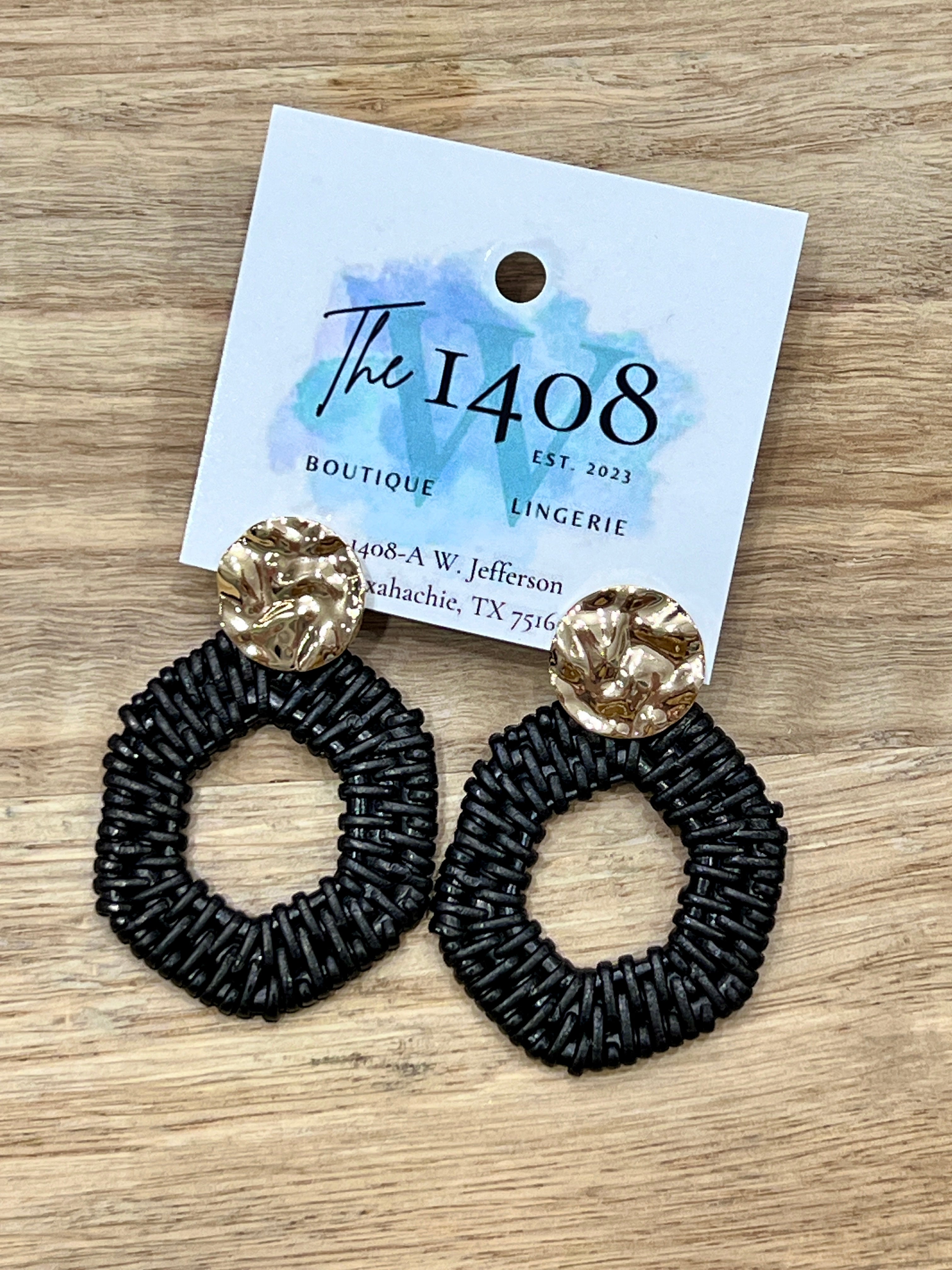 Wicker Woven Drop Earrings